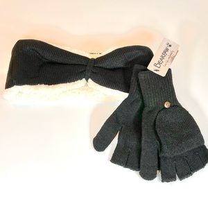 BearPaw Head Band and Pop Top Glove Set